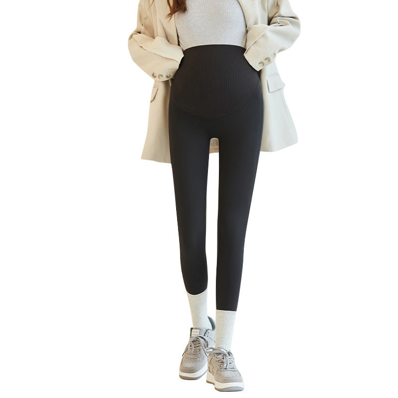 Fleece-Lined High-Waist Maternity Pants