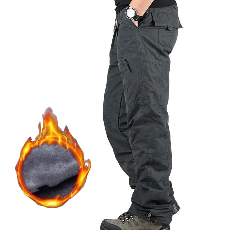 Men’s Winter Fleece-Lined Cargo Pants