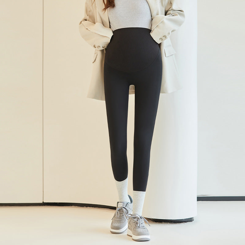 Fleece-Lined High-Waist Maternity Pants