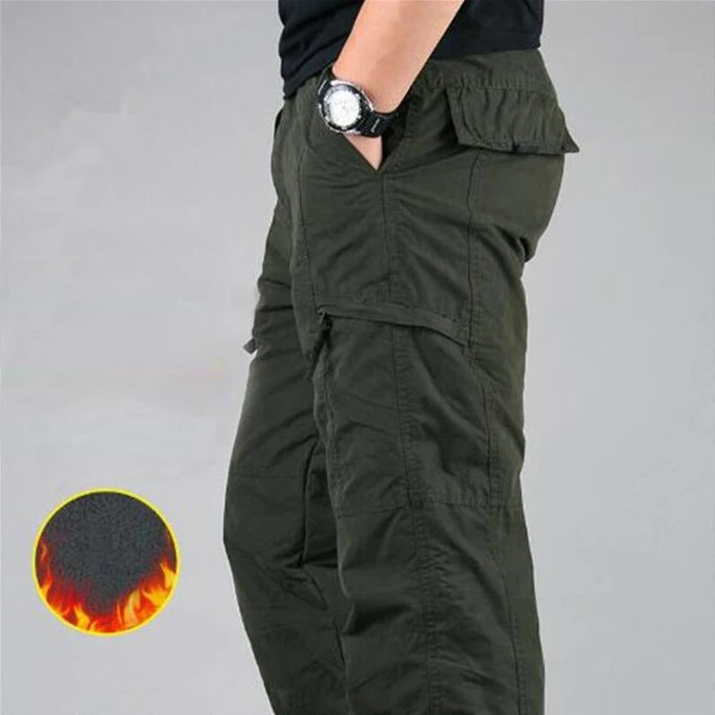 Men’s Winter Fleece-Lined Cargo Pants