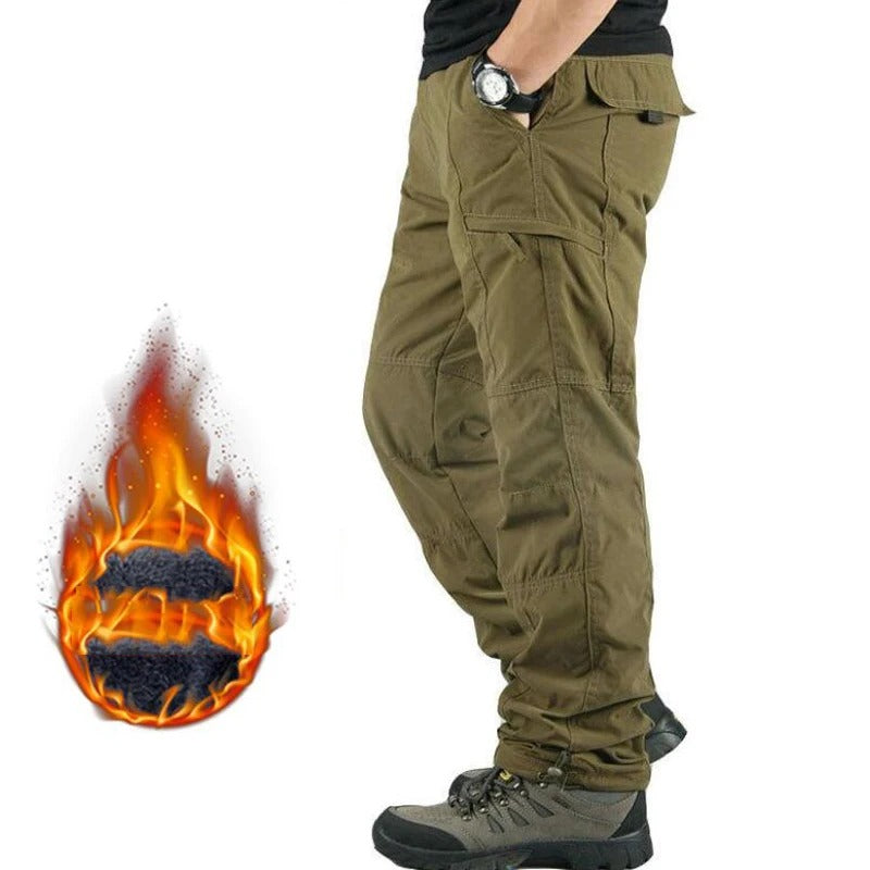 Men’s Winter Fleece-Lined Cargo Pants