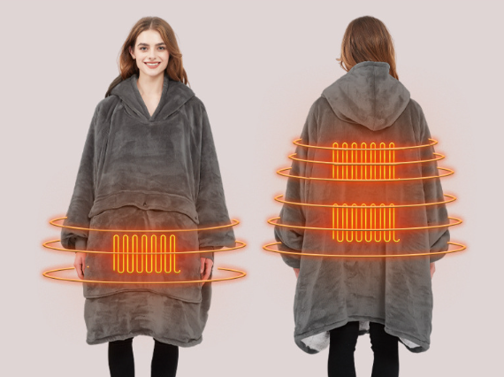 Heated Oversized Hoodie Blanket