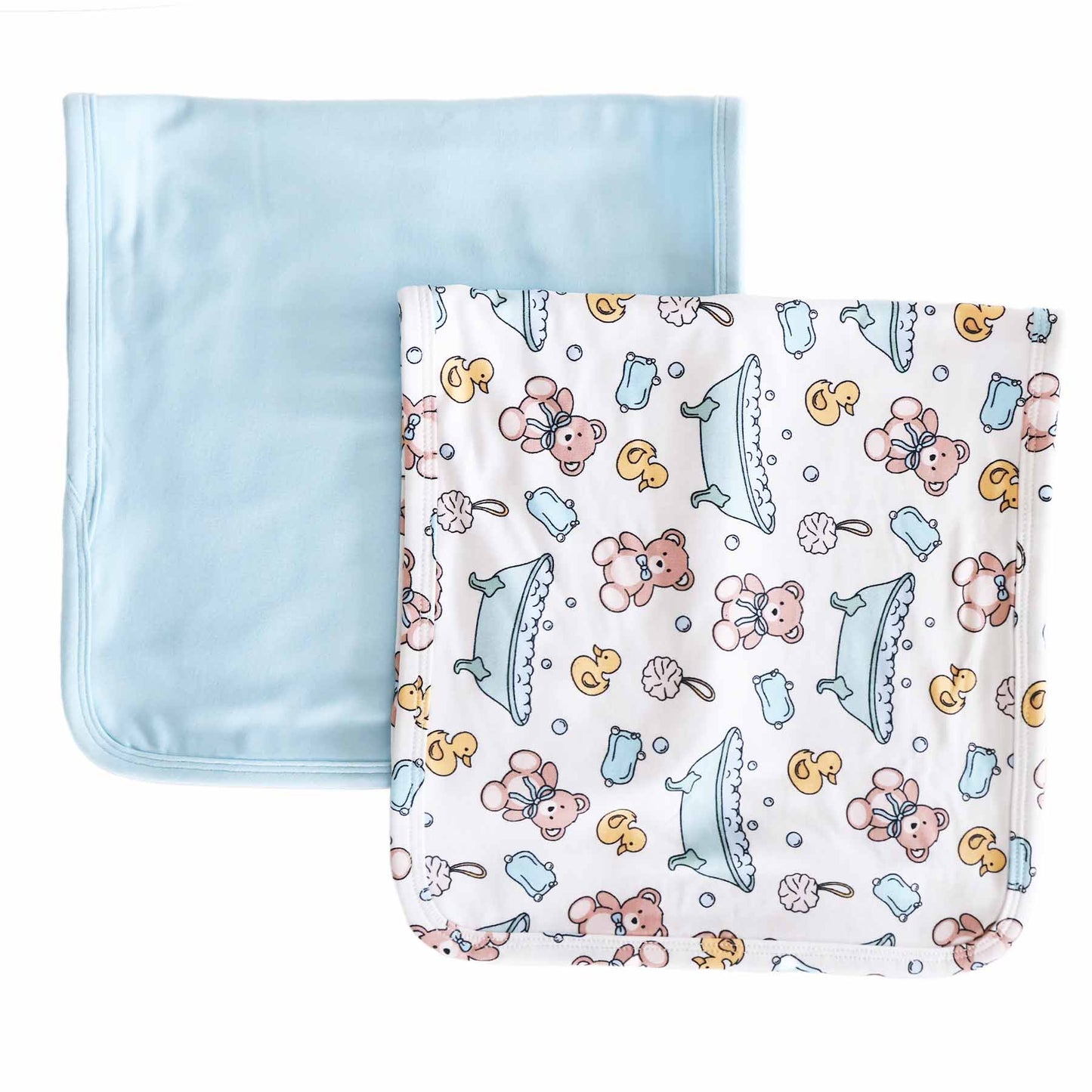 Fituraa Burp Cloth Set – Bathtime Besties 2-Pack with Rubber Duck Print