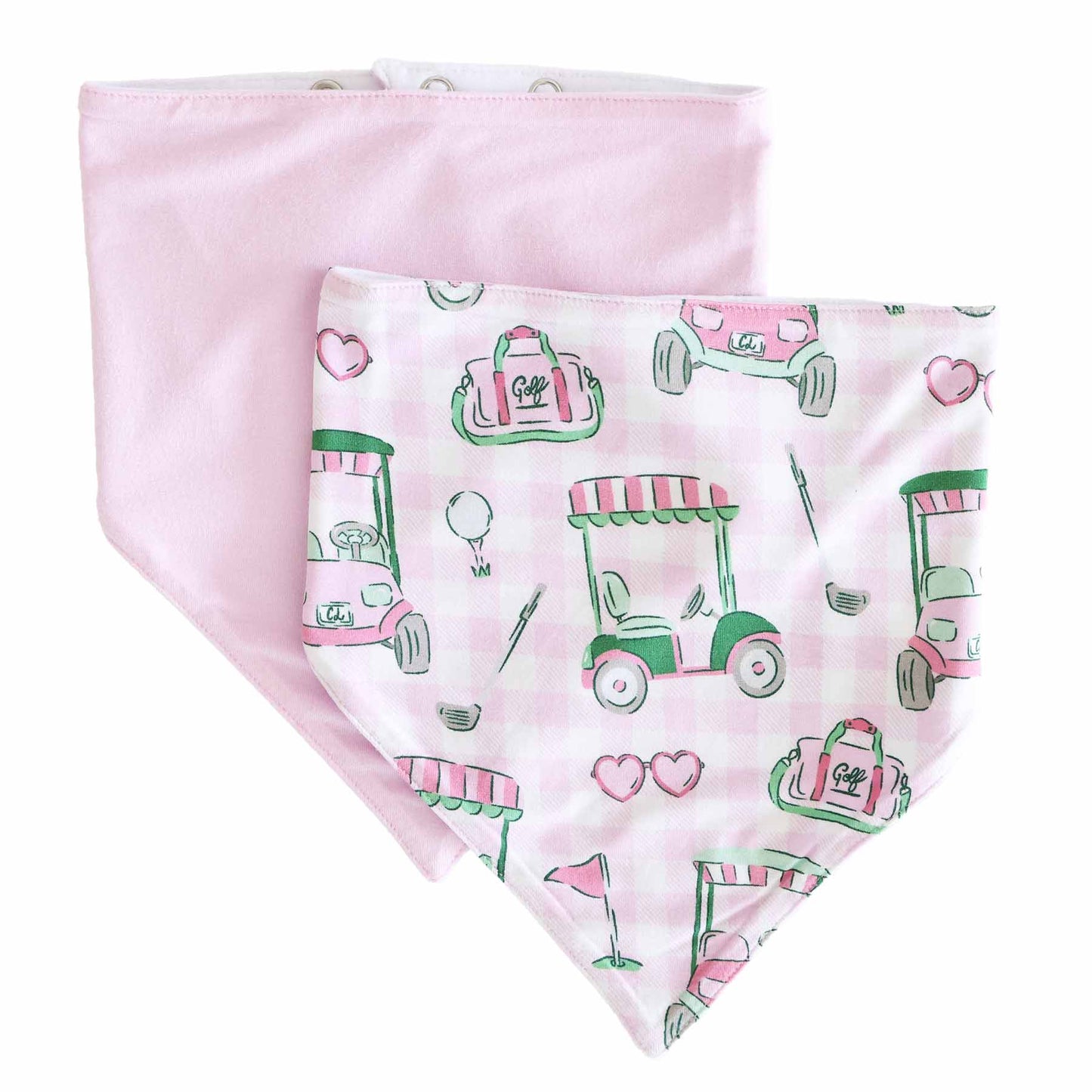 Fituraa Bandana Bib Set – Pink Birdie Babes 2-Pack for Baby Girls