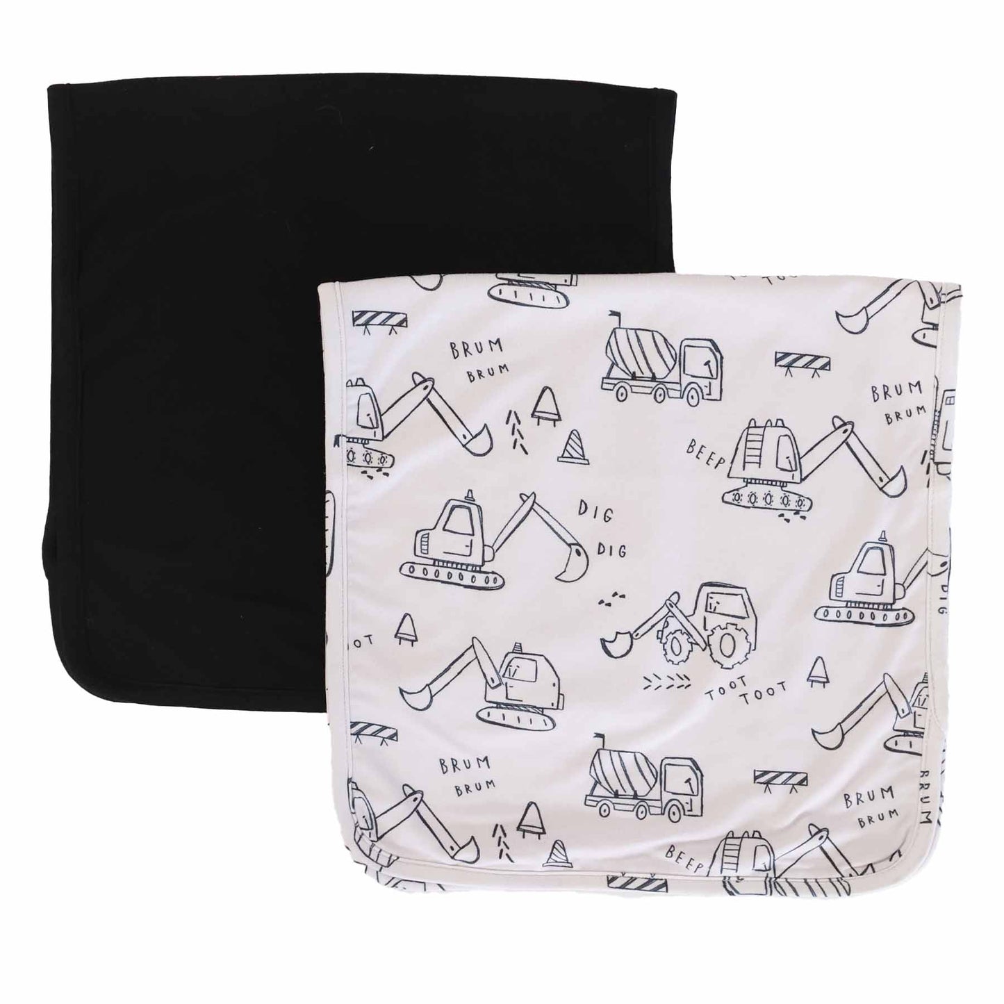 Doodle Dozers 2-Piece Burp Cloth Set