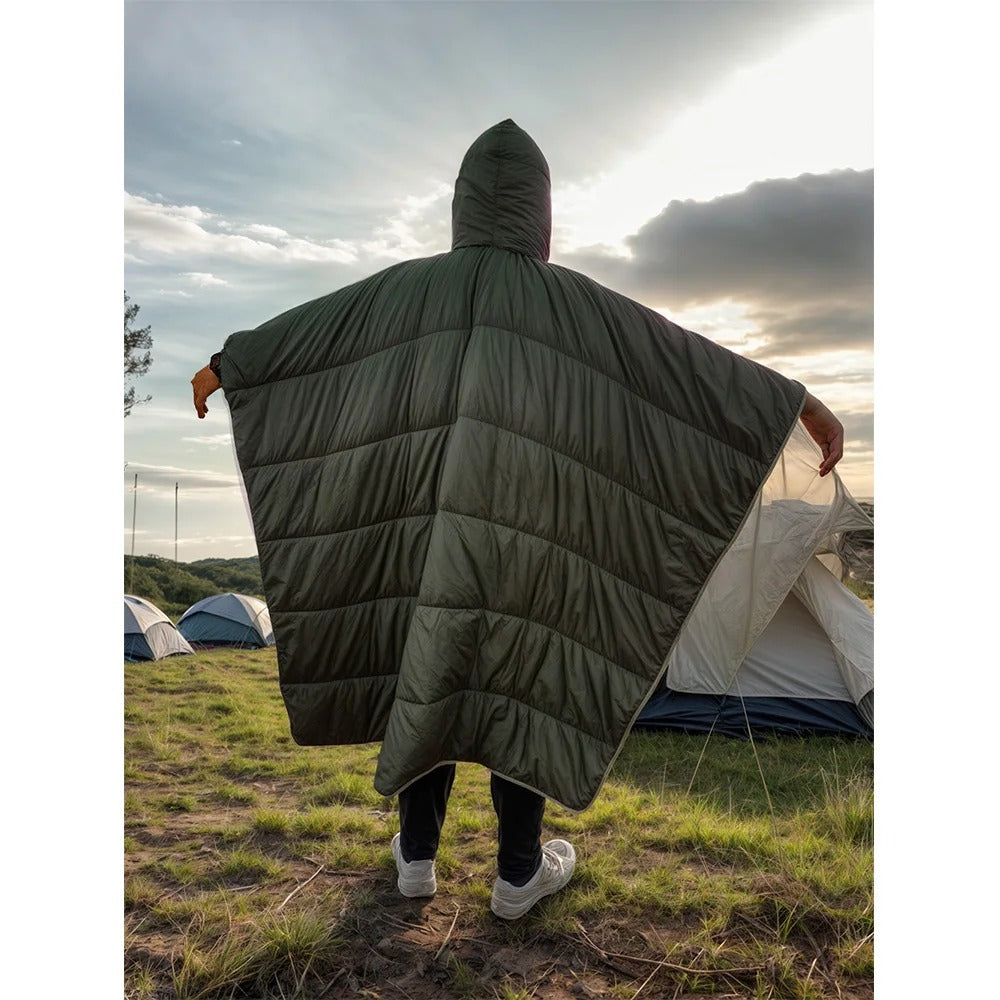 Outdoor Down Poncho Blanket