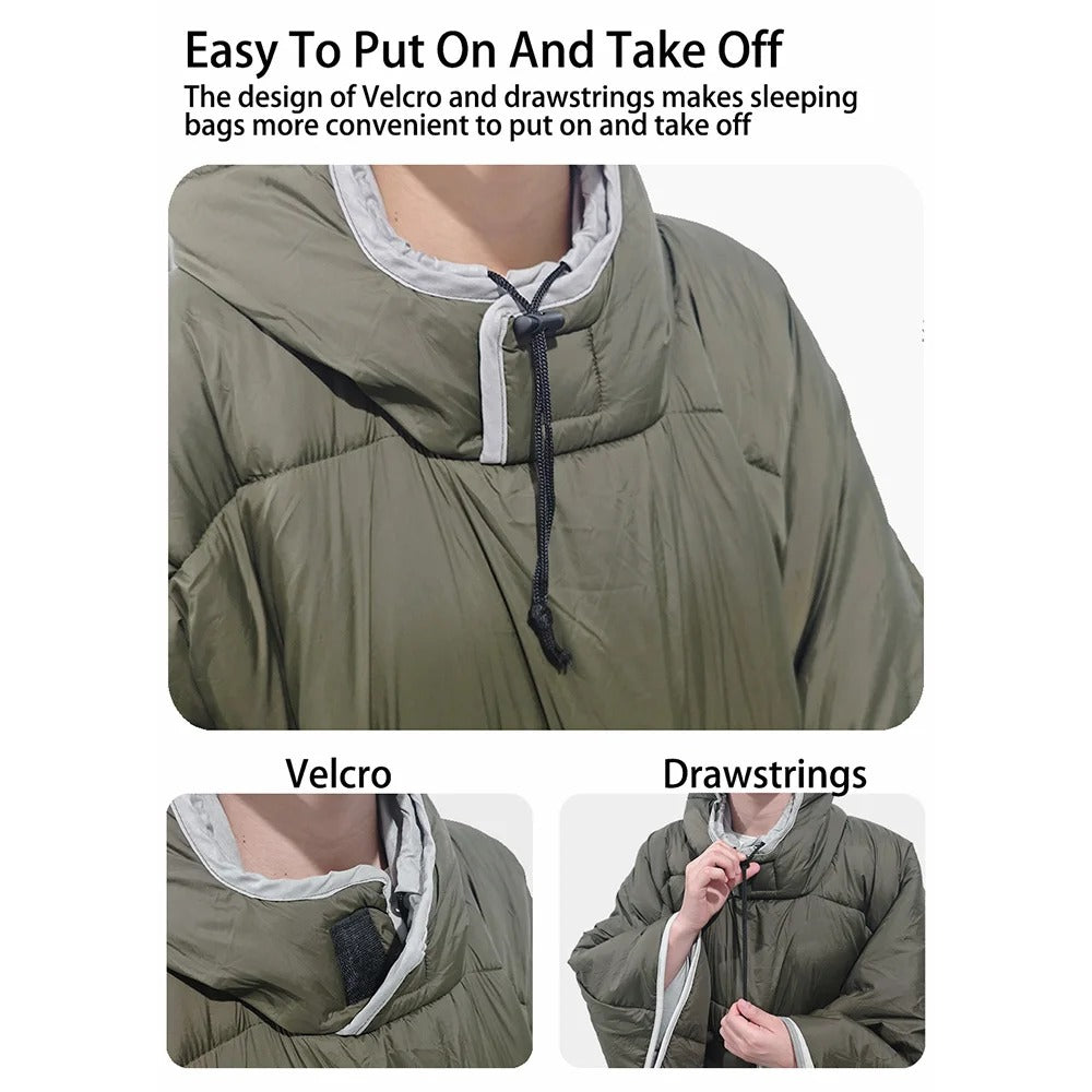 Outdoor Down Poncho Blanket