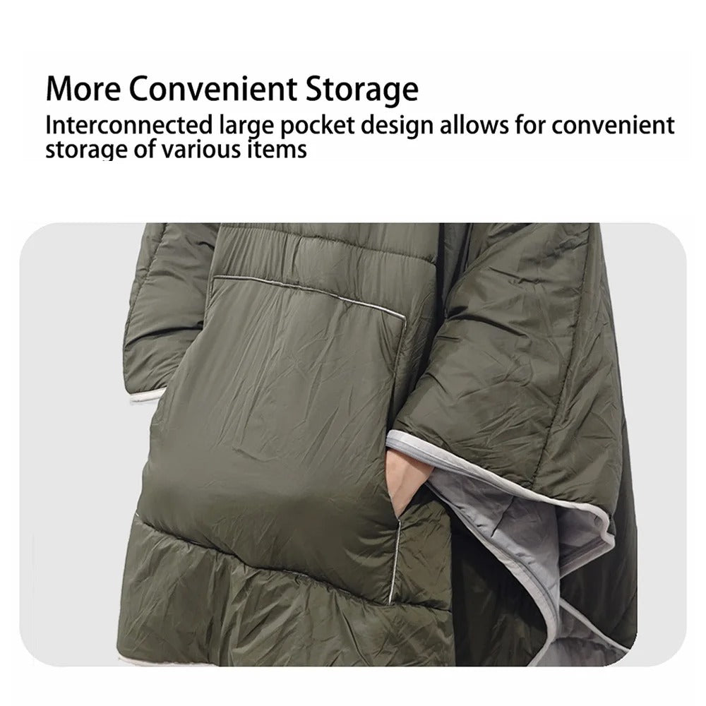 Outdoor Down Poncho Blanket