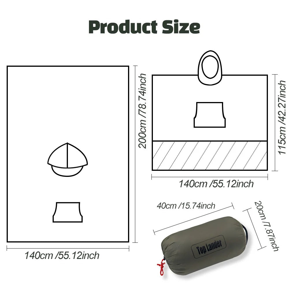Outdoor Down Poncho Blanket