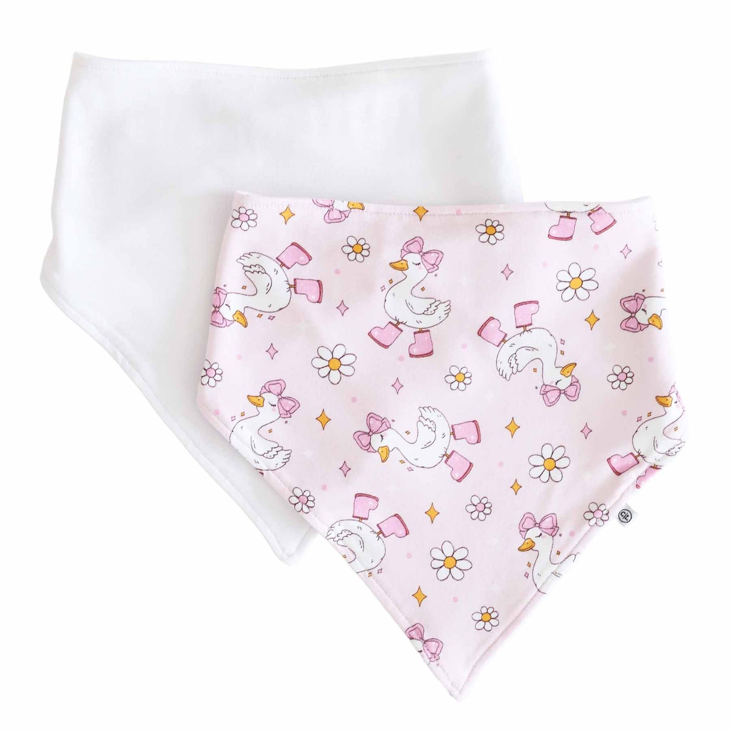 Fituraa Bandana Bib Set – Silly Goose 2-Pack for Baby Girls