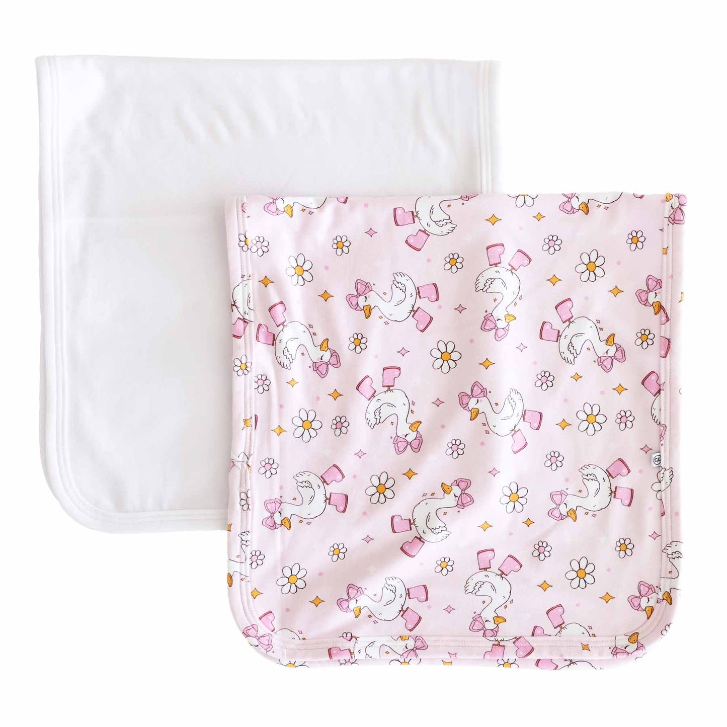 Fituraa Burp Cloth Set – Silly Goose 2-Pack for Baby Girls