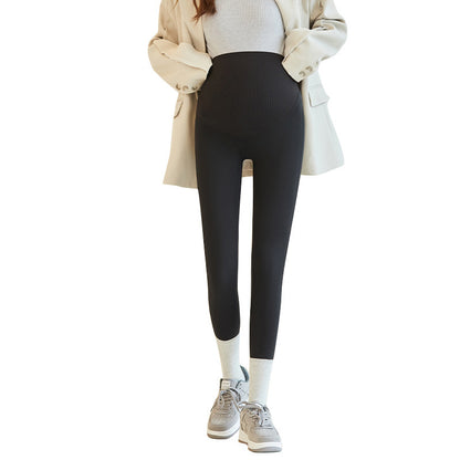 Fleece-Lined High-Waist Maternity Pants