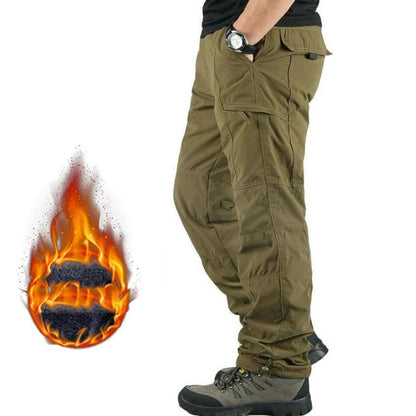 Men’s Winter Fleece-Lined Cargo Pants