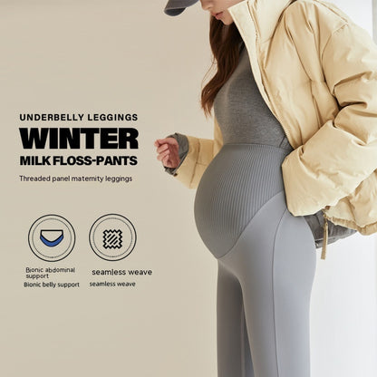 Fleece-Lined High-Waist Maternity Pants