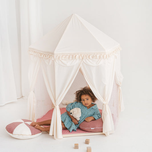 Handcrafted Pavilion-Style Playhouse with Tulle & Tassels