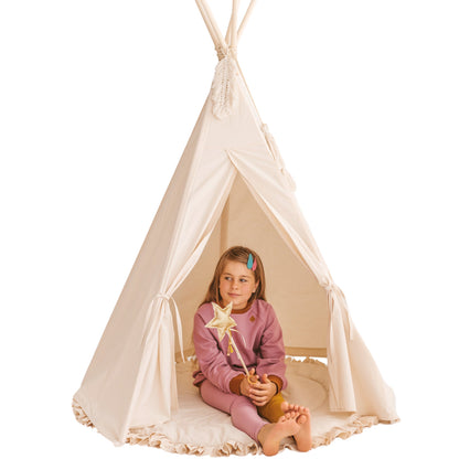 Kids' Play Tent with Macramé Feather