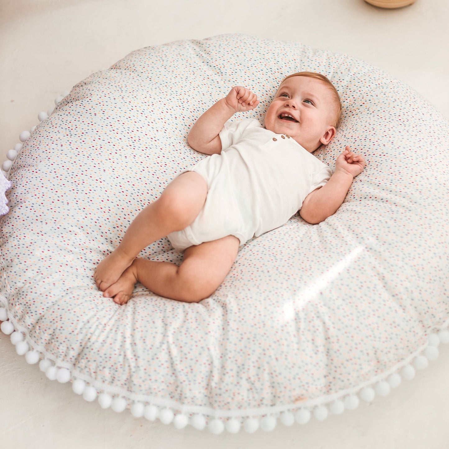 Fituraa™ Big Floor Cushion – Colorful Drops (100 cm)