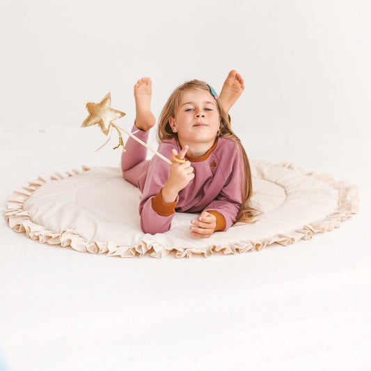 🧸 Fituraa Kids Playmat – Ecru (125 cm)