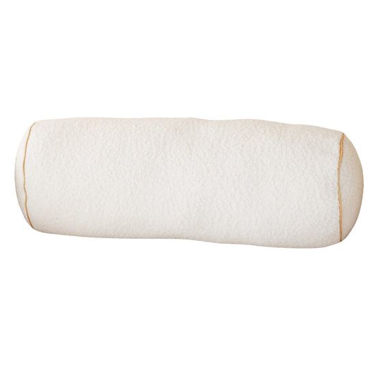 Fituraa™ Ecru Boucle Bolster Pillow – Elegant Comfort with Luxe Texture