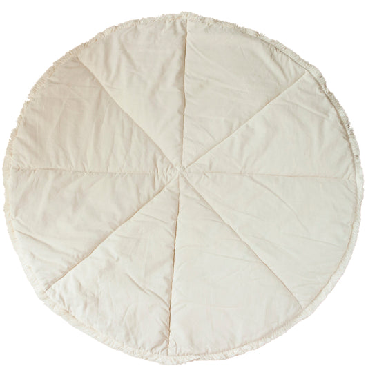 Fituraa™ Ecru Cotton Floor Mat – Soft, Stylish & Safe Play Space for Kids