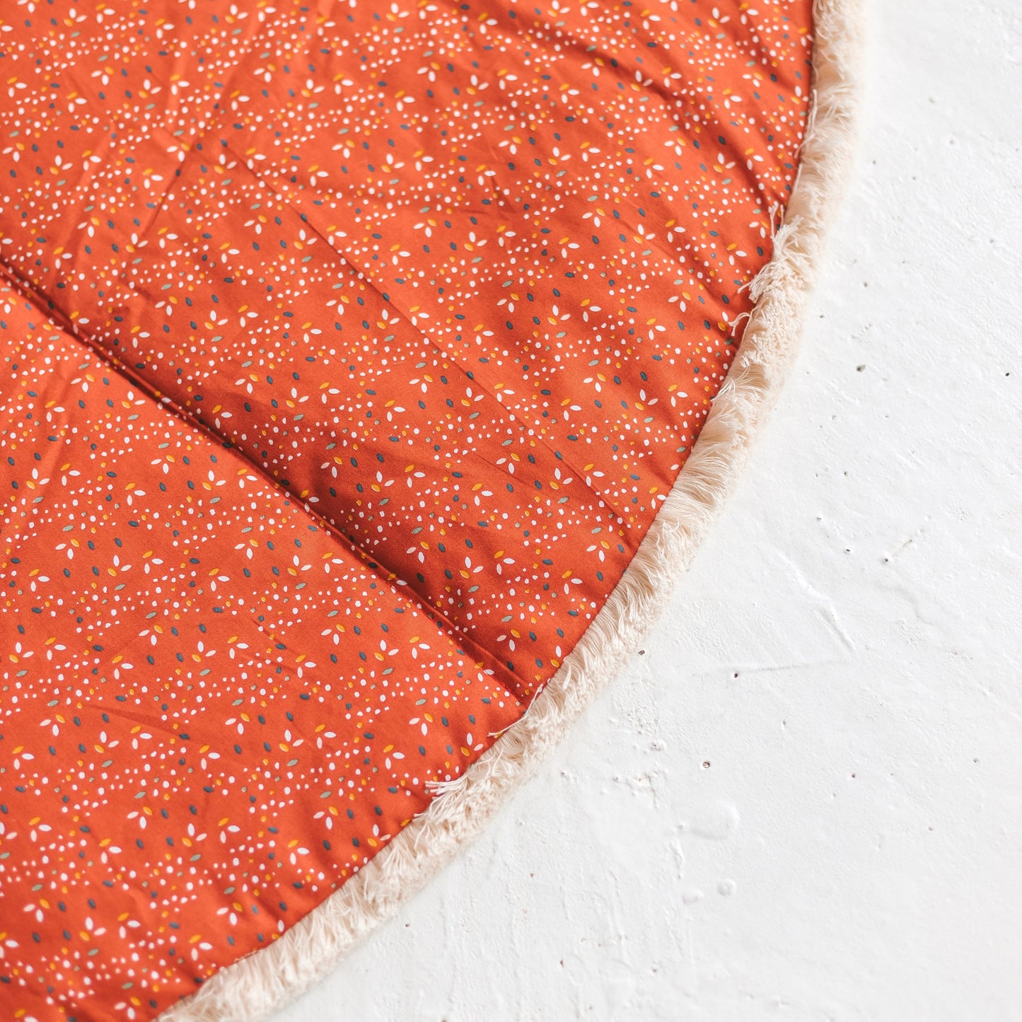 🌸 Floral Terracotta Floor Mat for Children