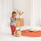 🌸 Floral Terracotta Floor Mat for Children