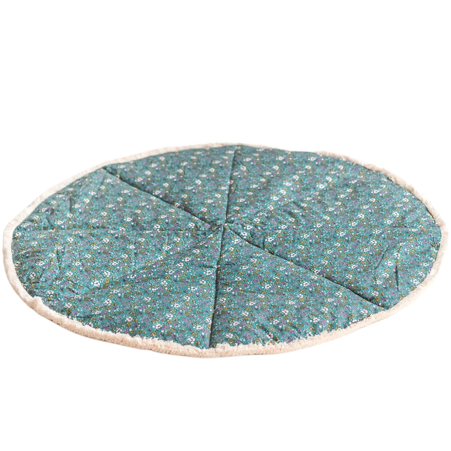 🌿 Floral Green Floor Mat for Children