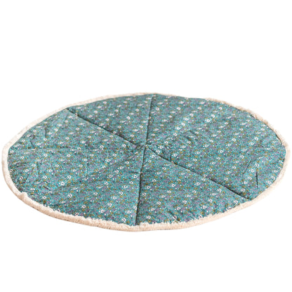 🌿 Floral Green Floor Mat for Children