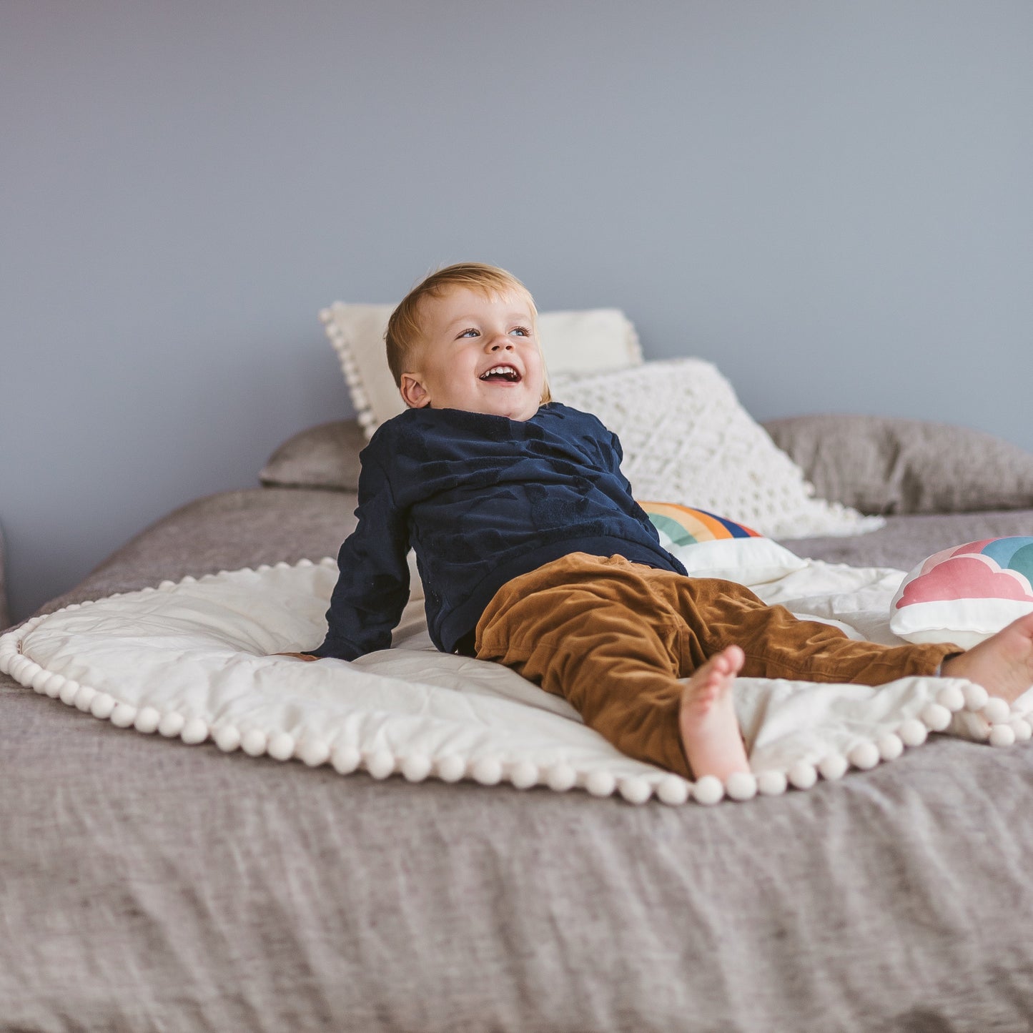 🧸 Fituraa Kids Playmat – Ecru (115 cm)