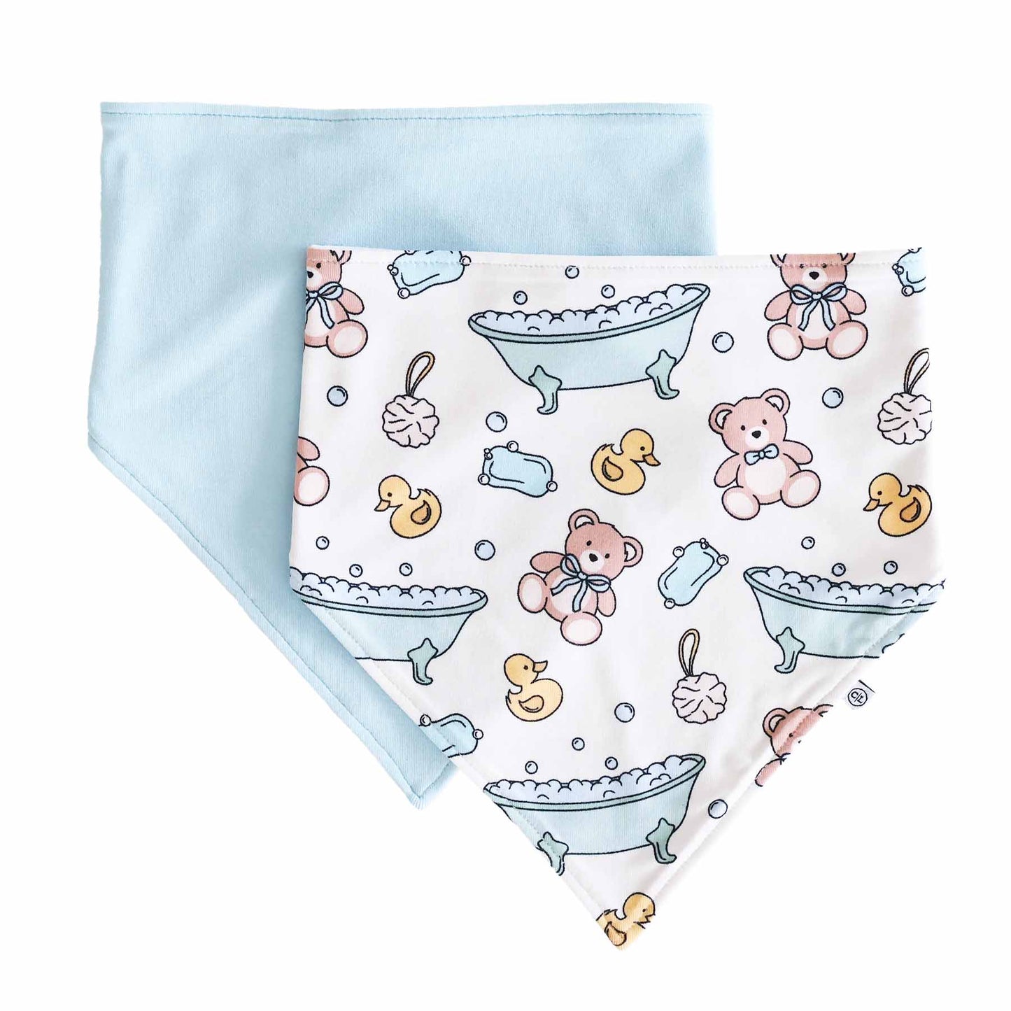 Fituraa Bandana Bib Set – Bathtime Besties 2-Pack with Rubber Duck Print