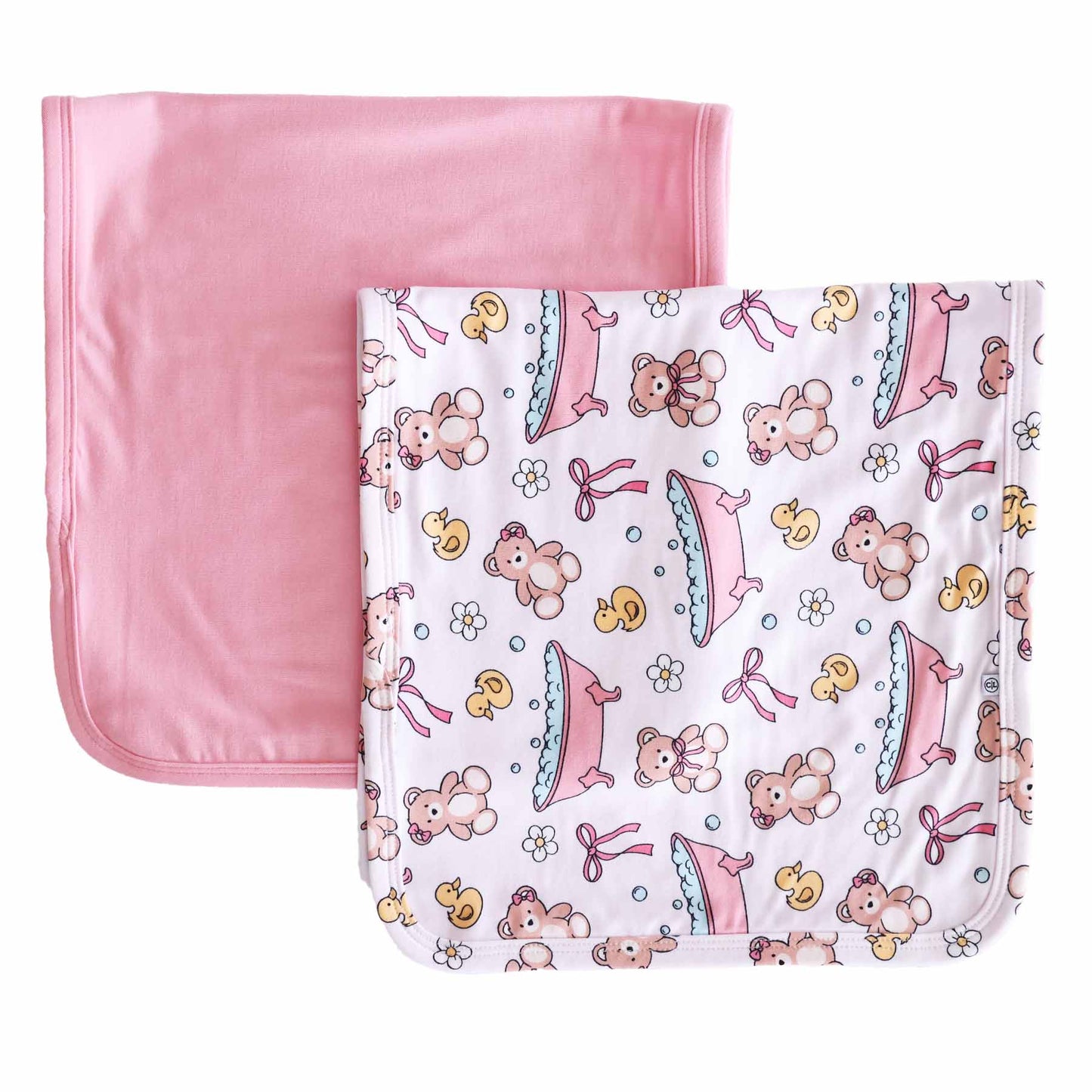 Fituraa Burp Cloth Set – Bathtime Besties 2-Pack with Rubber Duck Print