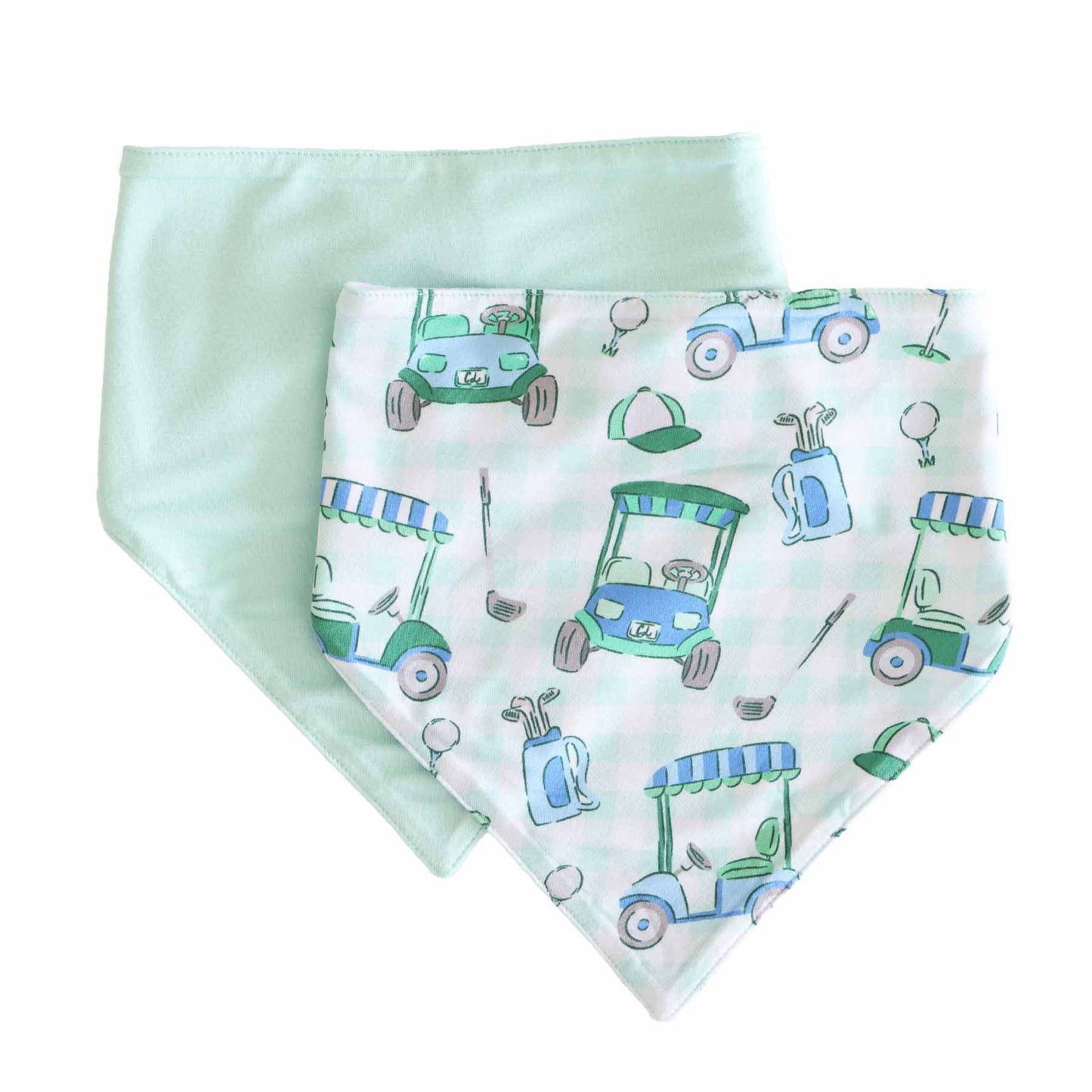 Fituraa Bandana Bib Set – Green Birdie Babes 2-Pack Golf-Themed for Baby Boys