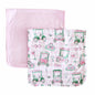 Fituraa Burp Cloth Set – Pink Birdie Babes 2-Pack for Baby Girls