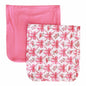 Fituraa Burp Cloth Set – Pink Bows & Flowers 2-Pack for Baby Girls