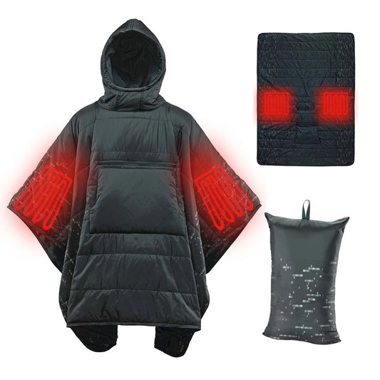 Poncho Blanket USB Heated