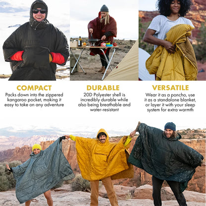 Poncho Blanket USB Heated