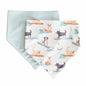 Fituraa Bandana Bib Set – Surfing Dogs 2-Pack for Baby Boys & Girls
