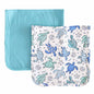 Sea Turtle Splash 2-Piece Burp Cloth Set