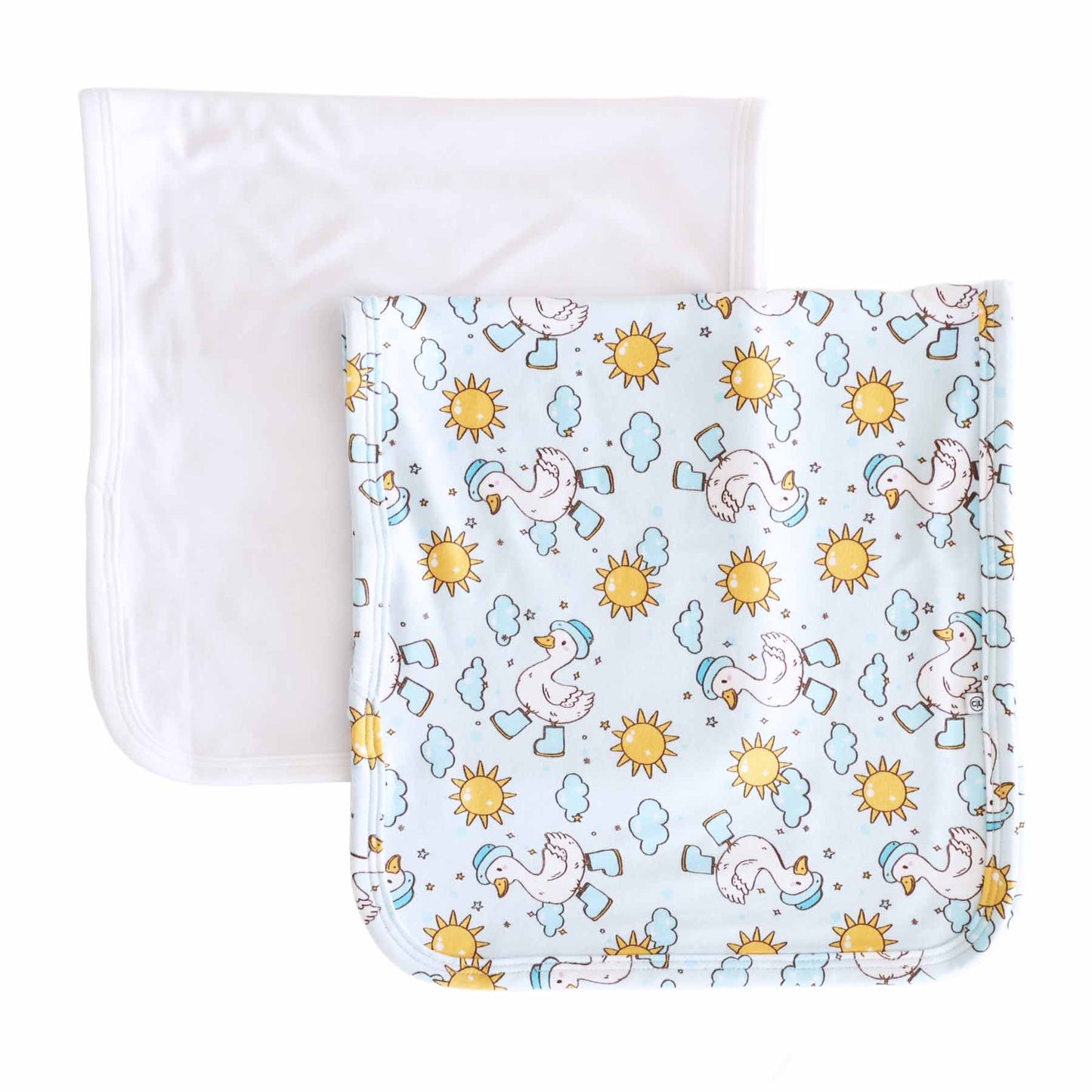 Fituraa Burp Cloth Set – Silly Goose 2-Pack with Whimsical Goose Print