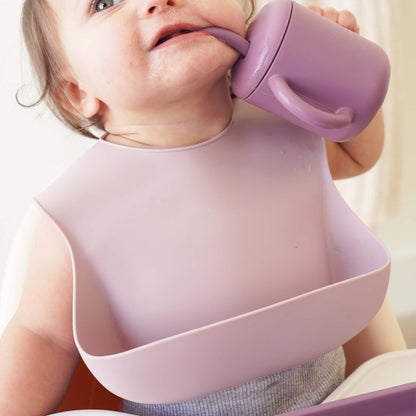 Silicone Baby Bib 3pc Set | Purple Ombre